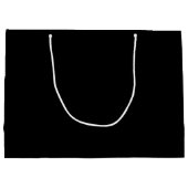 Gepersonaliseerd monogram en naam zwart groot cadeauzakje (Achterkant)