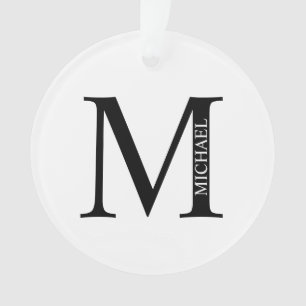 Gepersonaliseerd monogram en naamplaatje ornament