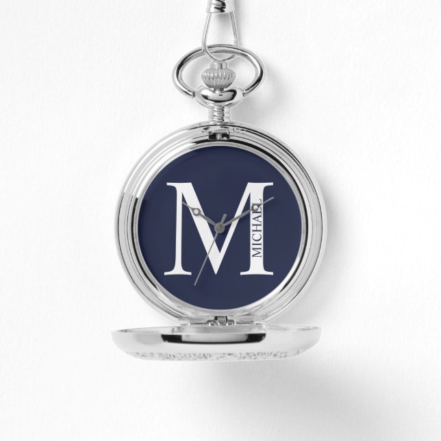 Gepersonaliseerd monogram en naamzakhorloge horloge (Voorkant)