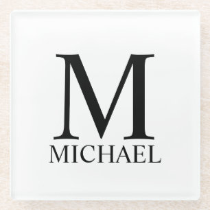 Gepersonaliseerd monogram en Onderzetter van de Na Glazen Onderzetter