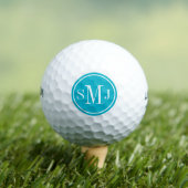 Gepersonaliseerd monogram en Scuba Blue Lijst Golfballen (Insitu Shirt)