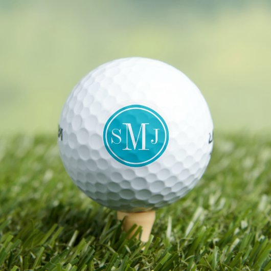 Gepersonaliseerd monogram en Scuba Blue Lijst Golfballen (Insitu Shirt)