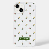 gepersonaliseerd monogram Floral Case-Mate iPhone Case (Achterkant)