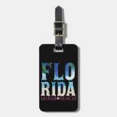 Gepersonaliseerd Monogram Florida, Miami Beach Bagagelabel (Voorkant verticaal)