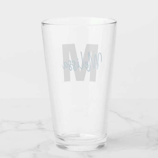 Gepersonaliseerd monogram glas (Achterkant)