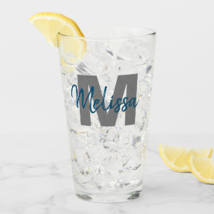 Gepersonaliseerd monogram glas