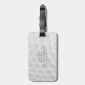 Gepersonaliseerd Monogram Golf Ball Bagagelabel (Achterkant verticaal)