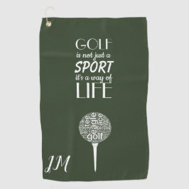 Gepersonaliseerd monogram golfhanddoek