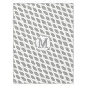 Gepersonaliseerd monogram grijs Abstract ovaal pat Tafelkleed (Voorkant)