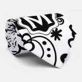 Gepersonaliseerd monogram harten liefdesbrood stropdas (Opgerold)