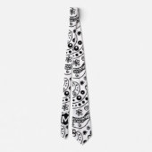 Gepersonaliseerd monogram harten liefdesbrood stropdas (Achterkant)