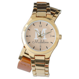 Gepersonaliseerd monogram horloge