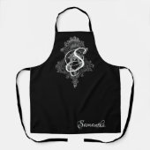 Gepersonaliseerd Monogram Initiaal All-Over Print  Schort (Voorkant)