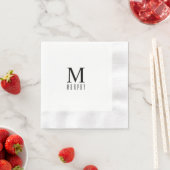 Gepersonaliseerd monogram Initiaal en achternaam N Servet (Insitu)
