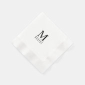 Gepersonaliseerd monogram Initiaal en achternaam N Servet (Hoek)