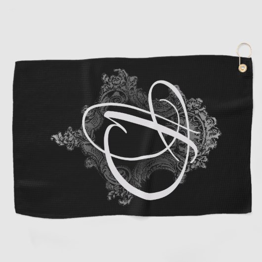 Gepersonaliseerd monogram Initiaal Golfhanddoek (Horizontaal)