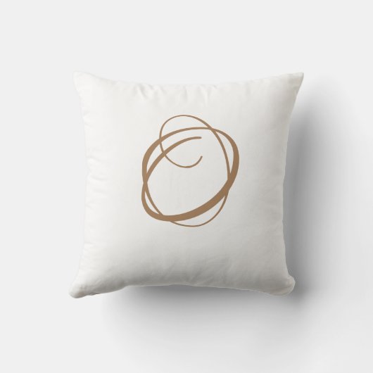 Gepersonaliseerd monogram Initiaal Kussen (Achterkant)