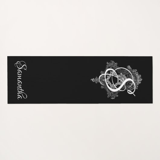Gepersonaliseerd monogram Initiaal Yogamat (Achterkant (horizontaal))