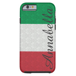Gepersonaliseerd monogram Italiaans vlagDamaspatro iPhone 13 Hoesje