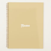 Gepersonaliseerd monogram kamelbeige op maat gemaa planner (Voorkant)