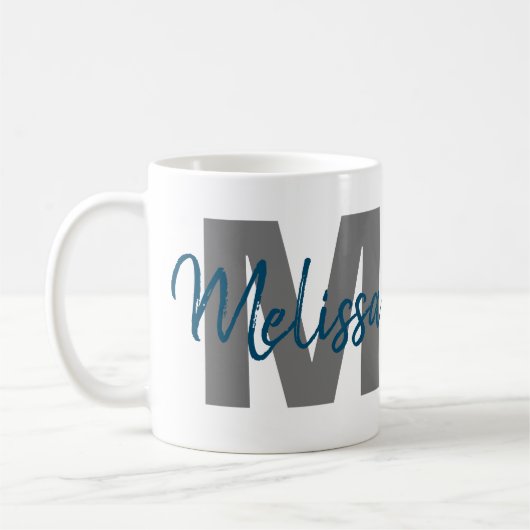 Gepersonaliseerd monogram koffiemok (Links)