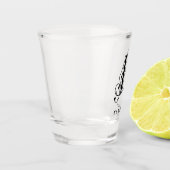 Gepersonaliseerd Monogram Letter H met Achternaam Shot Glas (Links)