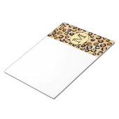 Gepersonaliseerd monogram luipspatroon afdrukken. notitieblok (Schuin)