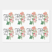 Gepersonaliseerd monogram met flacon Inpakpapier Vel (Voorkant 3)