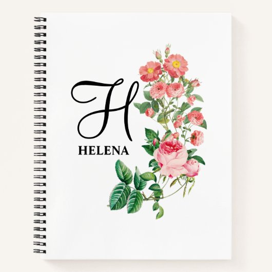 Gepersonaliseerd monogram met flacon Notitieboek (Voorkant)