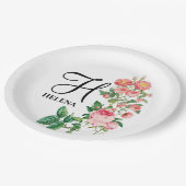  Gepersonaliseerd monogram met flacon Papieren Bordje (Gekanteld)