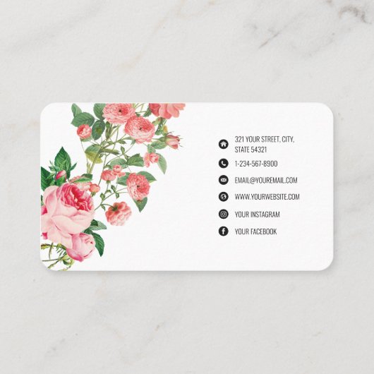  Gepersonaliseerd monogram met flacon Visitekaartje (Achterkant)