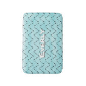 Gepersonaliseerd Monogram Mint Aztec pijlpatroon Badmat (Voorkant Verticaal)