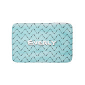 Gepersonaliseerd Monogram Mint Aztec pijlpatroon Badmat (Voorkant)