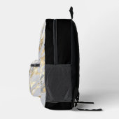 Gepersonaliseerd Monogram Modern Marmer Bedrukte Rugzak (Rechts)