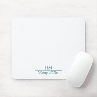 Gepersonaliseerd Monogram Mousepad–Aangepast Initi Muismat