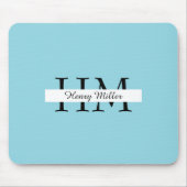 Gepersonaliseerd monogram mousepad | Aangepaste In Muismat (Voorkant)