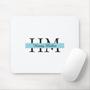 Gepersonaliseerd monogram mousepad   Aangepaste In Muismat
