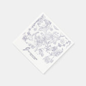 Gepersonaliseerd monogram Naam legant script N Servet (Hoek)