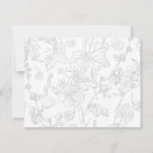 Gepersonaliseerd monogram Naam legant script Notitiekaartje (Achterkant)