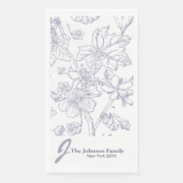 Gepersonaliseerd monogram naam legant script P Servet