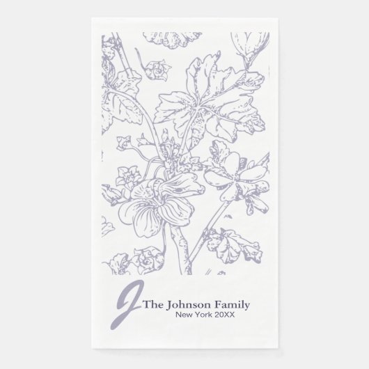 Gepersonaliseerd monogram naam legant script P Servet (Voorkant)