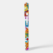 Gepersonaliseerd monogram of naam Floral Patroon Case-Mate iPhone Case (Achterkant / Links)