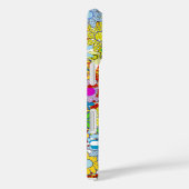 Gepersonaliseerd monogram of naam Floral Patroon Case-Mate iPhone Case (Achterkant / Rechts)