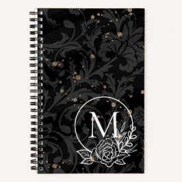 Gepersonaliseerd monogram op elegante achtergrond notitieboek