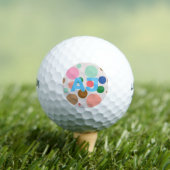 Gepersonaliseerd monogram polka dot patroon golfballen (Insitu Shirt)