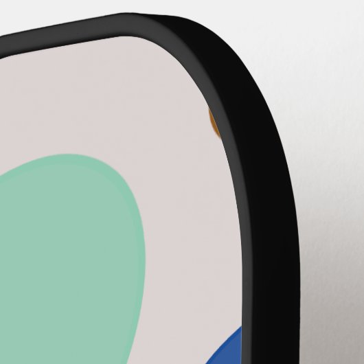 Gepersonaliseerd monogram polka dot patroon pickleball paddle (Links Detail)