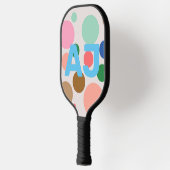 Gepersonaliseerd monogram polka dot patroon pickleball paddle (Links)