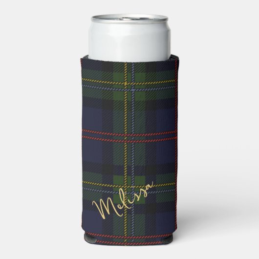 Gepersonaliseerd monogram Pset Rustic Tartan (Seltzer Voorkant)
