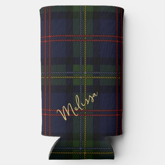 Gepersonaliseerd monogram Pset Rustic Tartan (Achterkant)