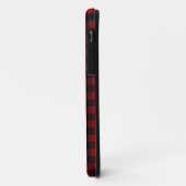 Gepersonaliseerd monogram rood en zwart buffel Case-Mate iPhone case (Achterkant/links)